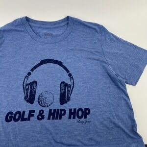 Swing Juice Golf Hip Hop T Shirt Blue Heathered Size L Short Sleeve Crew Neck